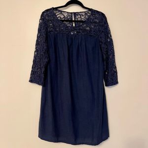 Old Navy Dress Lace Navy Color Sz L